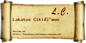 Lakatos Ciklámen névjegykártya